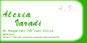 alexia varadi business card